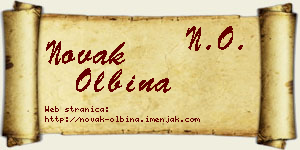 Novak Olbina vizit kartica